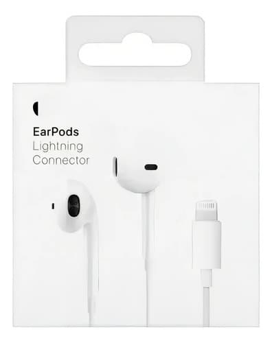 Fone De Ouvido Lightning Genuino Para iPhone 11 12 Pro 7+ . Cor Branco - 1